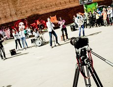 Съемка на сквере Кирова во время фестиваля уличной культуры стала еще одним событием в этот день.