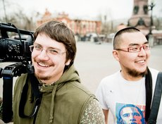 Режиссер клипа Сергей Дубас (слева) и оператор Евгений Хензыхенов (справа).