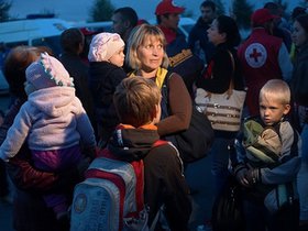 Вынужденные переселенцы с Украины. Фото Яны Ушаковой