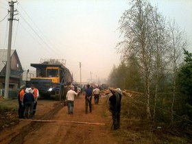 В поселке Дальний. Фото пресс-службы ГУ МЧС России по Иркутской области