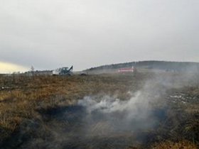 Торфяной пожар. Фото пресс-службы ГУ МЧС России по Иркутской области