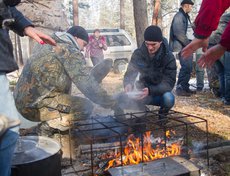 Для участников работала полевая кухня