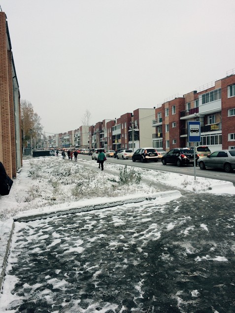 Березовый (Академгородок) утром. Пробка из Марково до Академгородка. Прислала Надежда Однорог
