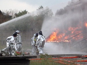 На месте пожара. Фото пресс-службы ГУ МЧС по области