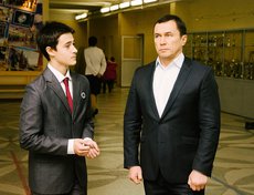 Ученик 10 класса Михаил Егоров и Дмитрий Бердников