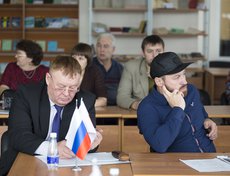 Председатель Иркутской областной организации ВОИ Константин Шумков, член Регионального штаба Виктор Пушкин