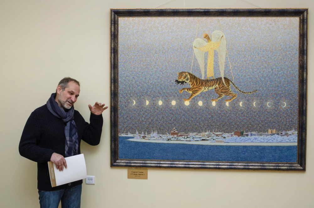 Там же состоялось открытие выставки одной картины Сергея Элояна к 355-летию Иркутска.