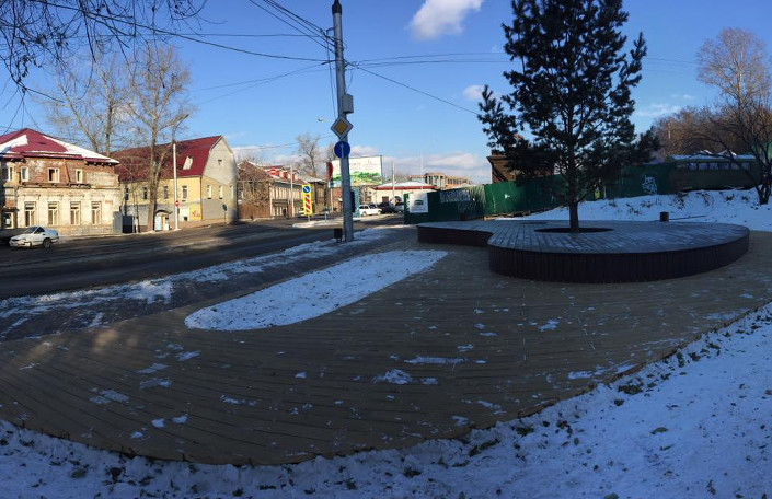 Сквер на улице Подгорная. Фото со страницы проекта «Иркутские кварталы» в Facebook