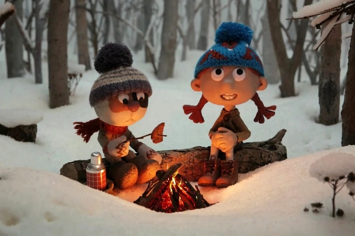 Кадр из мультфильма «У костра». Изображение с сайта www.kino-irk.ru