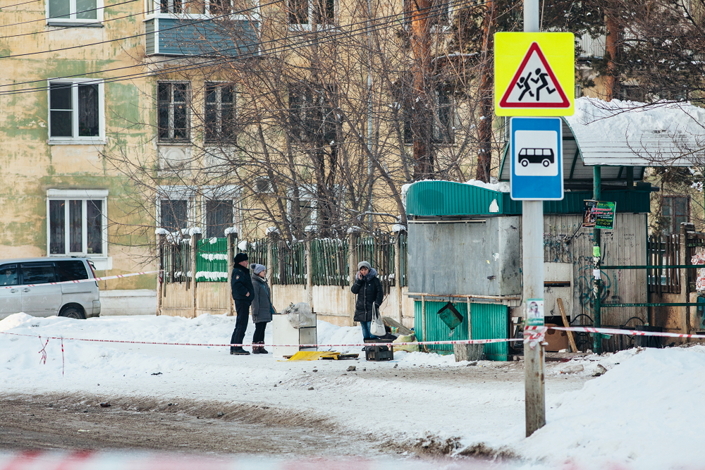 На месте взрыва в Ангарске. Автор фото — Илья Сакулин