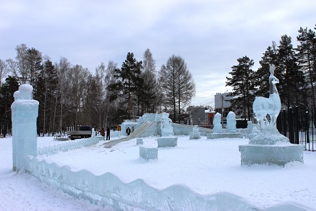 Ледовый городок в Ангарске. Фото предоставлено пресс-службой ГУ МВД России по Иркутской области
