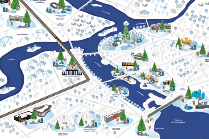 Новогодняя карта Иркутска. Изображение с сайта администрации Иркутска