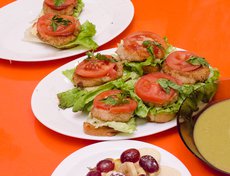 Сэндвичи с котлетой из сыра и риса