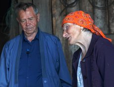 2009 год. Валентин Распутин во время экспедиции по Ангаре в зону затопления Богучанской ГЭС. Автор фото — Анатолий Бызов