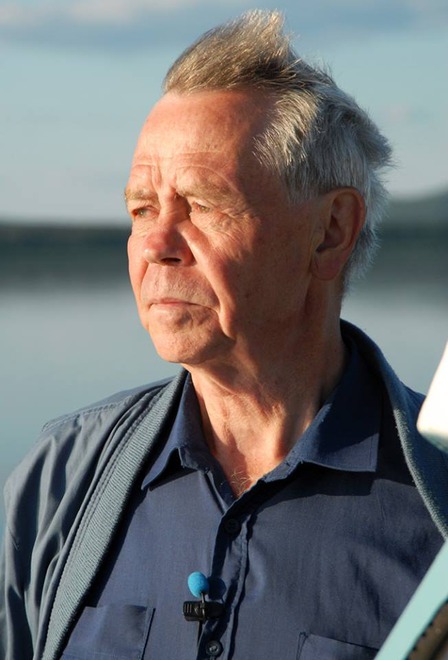 2009 год. Валентин Распутин во время экспедиции по Ангаре в зону затопления Богучанской ГЭС. Автор фото — Анатолий Бызов