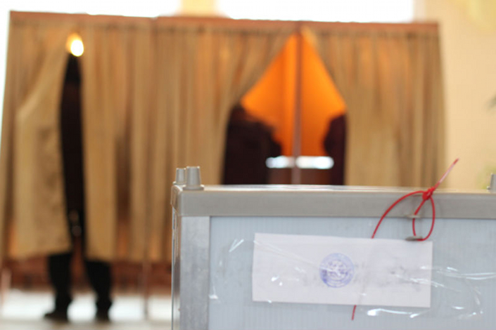 На избирательном участке. Автор фото — Никита Добрынин