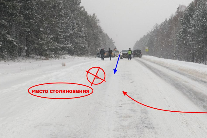Схема ДТП на Байкальском тракте