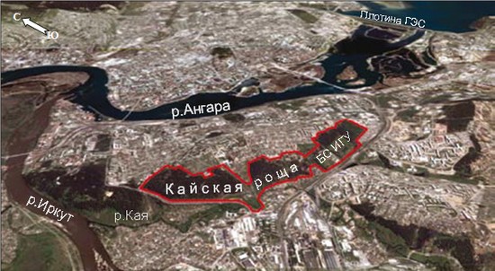 Карта территории сада. Фото с сайта www.bg.isu.ru