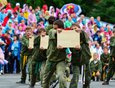Выступили на открытии и спортсмены, занимающиеся рукопашным боем.
