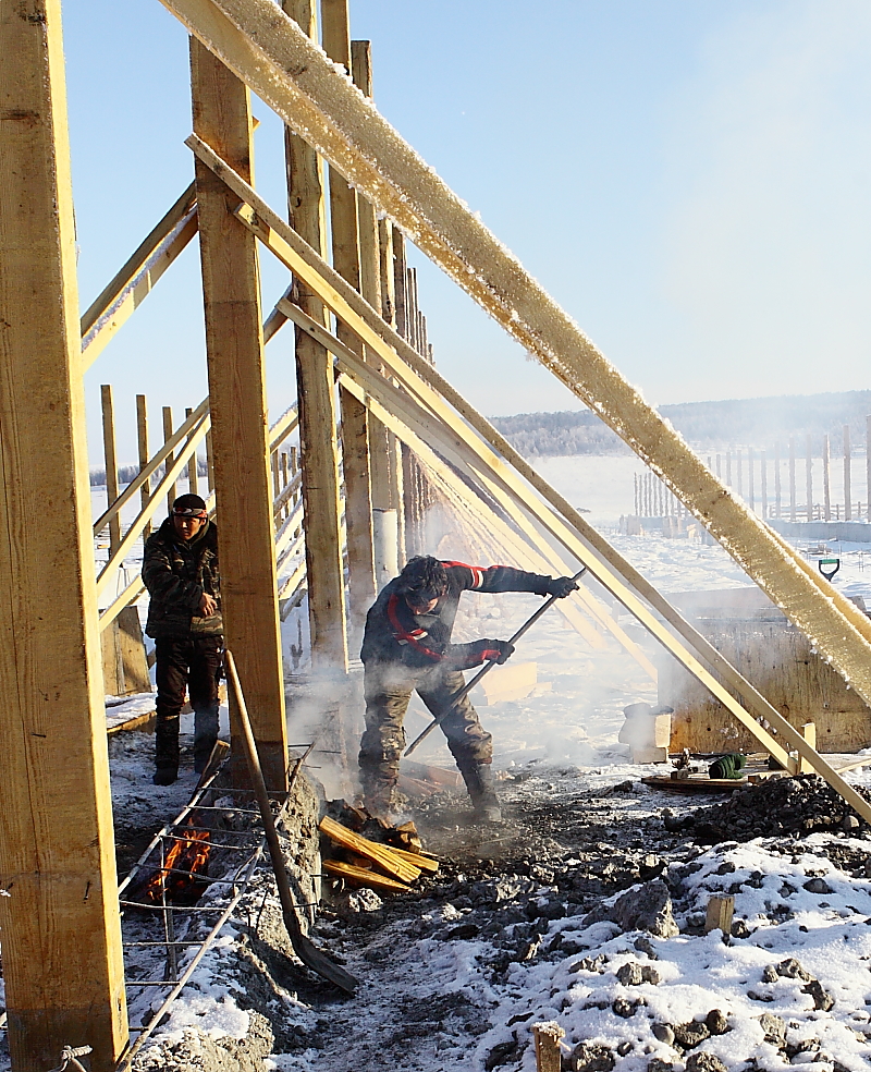 Строящийся коровник в ООО «Хадайское»