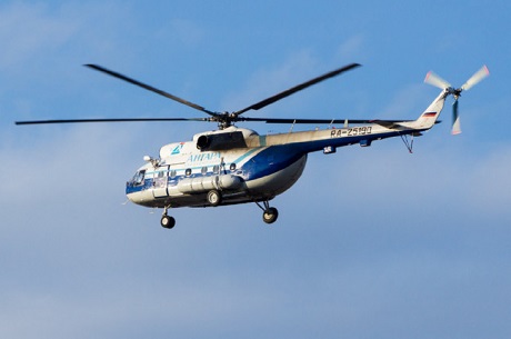 Вертолет Ми-8. Фото пресс-службы авиакомпании «Ангара».
