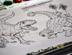 Для детей оборудовано место для раскрасок.