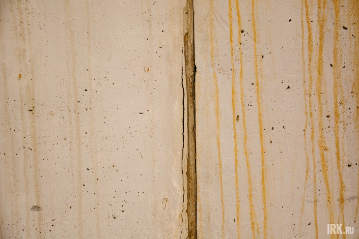 Межпанельные швы подпорной стенки