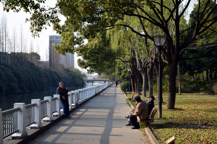 Шанхай очень чистый и зеленый город