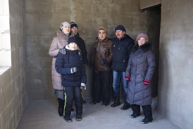 Воспитанники «Надежды» в построенном здании. Февраля 2017 года. Фото — Валерия Алтарева