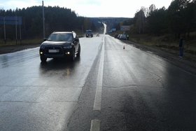 Участок аварийной дороги на Качугском тракте. Фото с сайта пресс-службы ГУ МВД по Иркутской области