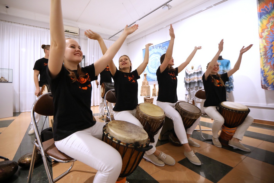 Для гостей Музейной студии выступила группа «Этнобит». Автор фото — Алексей Головщиков