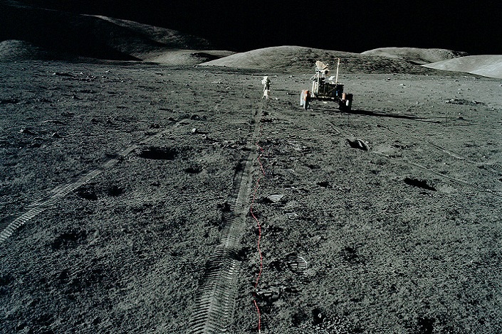 Американцы на Луне. Фото из Википедии