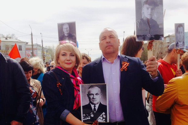 Анна с мужем на параде Победы Анна с мужем на параде Победы