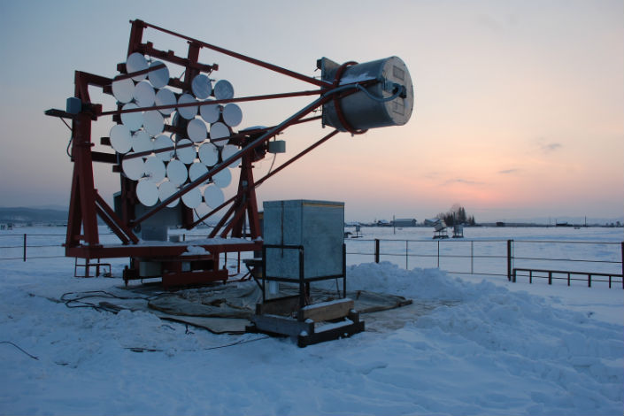 Черенковский телескоп на территории Тункинского астрофизического центра