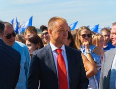 Члены Попечительского совета (слева направо): Сергей Ступин, директор областного краеведческого музей, Сергей Ерощенко, гендиректор ГК «Истлэнд», Андрей Татаринов, гендиректор ООО «Газпром добыча Иркутск».