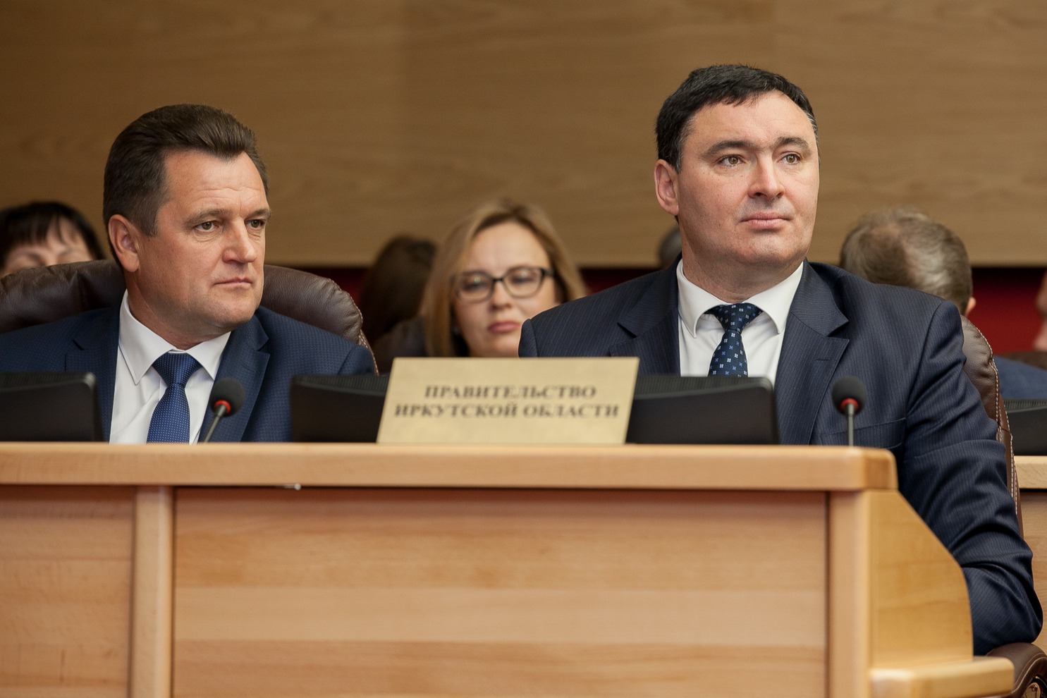 Первый замгубернатора Иркутской области Владимир Дорофеев и первый заместитель губернатора – председатель правительства региона Руслан Болотов.