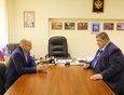 Встреча Сергея Сокола с мэром города Саянска Олегом Боровским