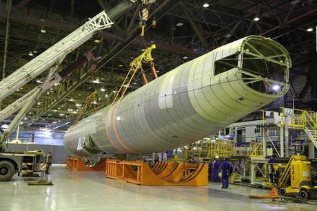 Фюзеляж самолета МС-21 доставили из Иркутска в Жуковский для испытаний 4 декабря 12:28