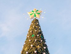Гирлянды на елке зажгут  22 декабря, в субботу. Начало праздника в 17:00.