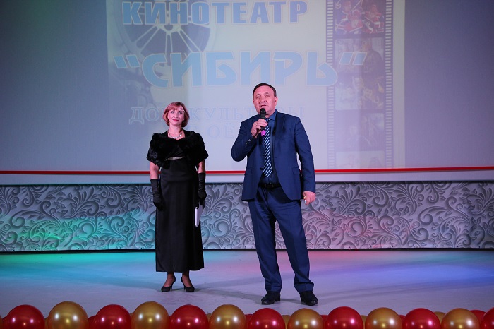 Леонид Фролов на открытии кинотеатра
