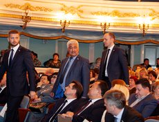 Евгений Стекачев, заместитель председателя думы Александр Ханхалаев, заместитель председателя Думы Иркутска Виталий Матвийчук