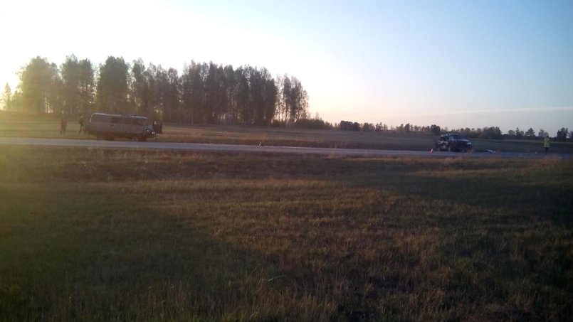 На 17-м километре автодороги Ангарск — Тальяны произошло лобовое столкновение автомобилей Honda CR-V и УАЗ