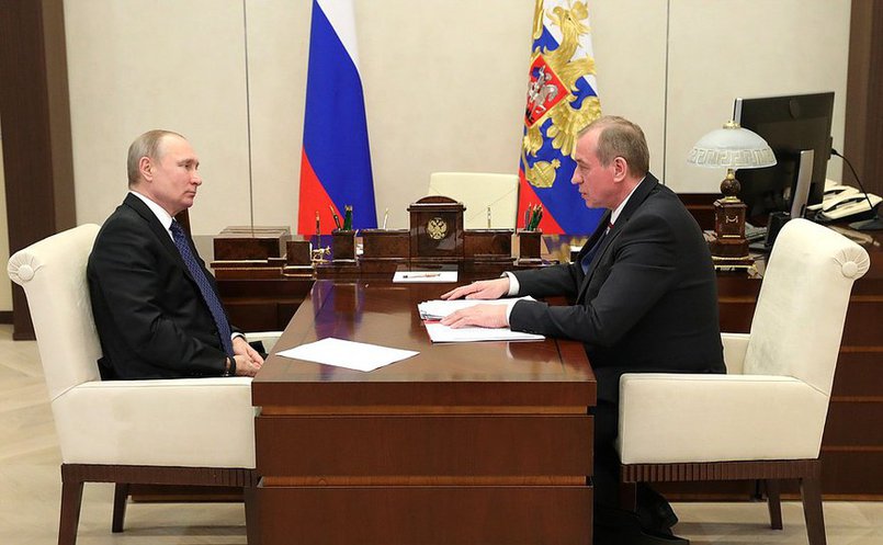 Владимир Путин и Сергей Левченко. Фото kremlin.ru
