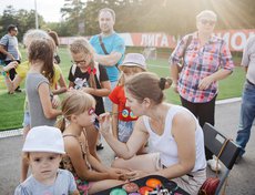 Для всех желающих на площадке работали аквагримеры.