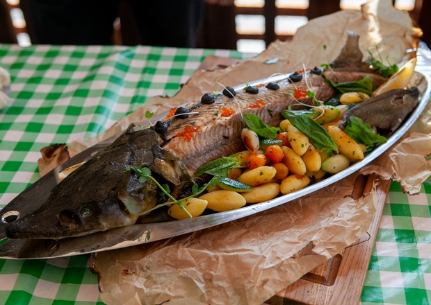 Стерлядь, блюдо Михаила Гуляева, ресторан «Бир Хауз»