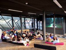 А еще в онлайн-парке каждый вечер показывают кино.