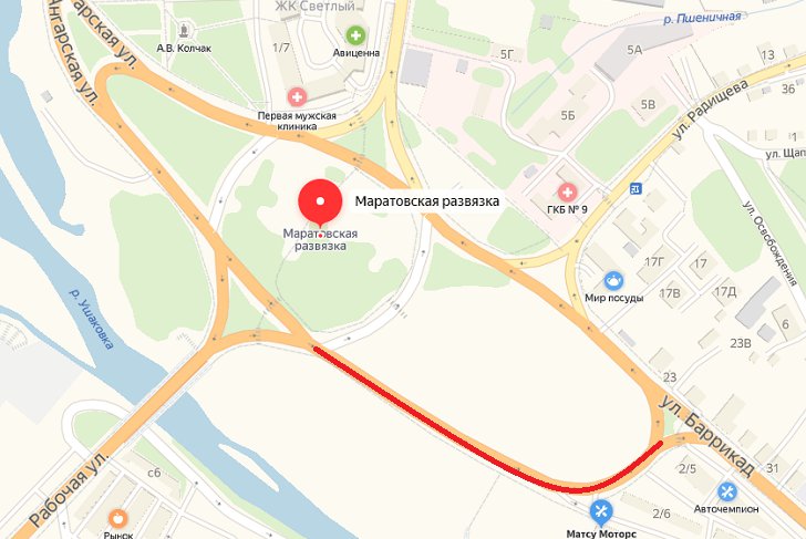 Скриншот с сервиса «Яндекс.Карты»