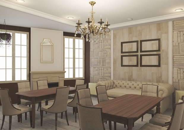 Схема интерьера. Изображения предоставлены кафе