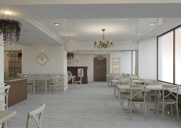 Схема интерьера. Изображения предоставлены кафе