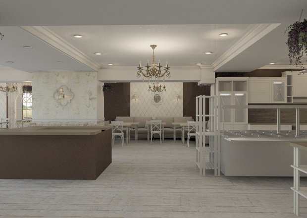 Схема интерьера. Изображения предоставлены кафе